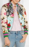'Butterfly Applique' Printed Bomber Jacket - DESIGNER INSPIRED FASHIONS