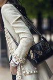 Appliques Wool-Blended Tweed Jacket - DESIGNER INSPIRED FASHIONS
