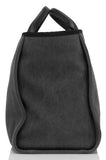 Large Canvas With Sequins Deauville Tote, Charcoal **Limited Stock** - DESIGNER INSPIRED FASHIONS