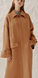 Camel Wool-Blend Coat