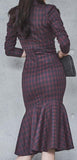 Tartan Cropped Jacket & Dress Set