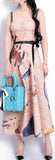 Printed Bustier Midi Dress