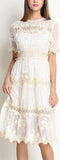 Lace Panel Cotton Dress - DESIGNER INSPIRED FASHIONS