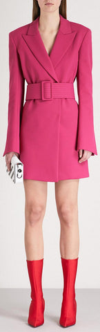 Tailored-Fit Crepe Blazer Dress
