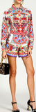 Carretto Print Blouse and Short Set