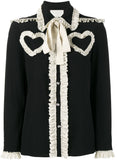 Ruffled Heart Blouse, Black
