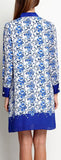 Floral-Print Silk Shift Dress