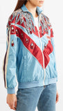 Paneled Embellished Shell Track Jacket