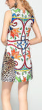 Majolica & Cheetah Print Dress
