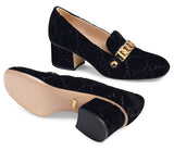 Sylvie GG Mid-Heel Pumps - Red or Black