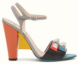 Sculptured Sandals in Multi Color with Studs and Crystals - DESIGNER INSPIRED FASHIONS