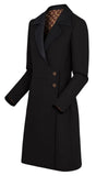 Knee-Length Wrap Coat | DESIGNER INSPIRED FASHIONS
