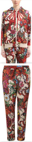 Floral and Tiger Print Hooded Jacket and Pant Set  *Limited Stock*