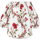 Off-the-Shoulder Floral-Print Cotton-Poplin Top | DESIGNER INSPIRED FASHIONS