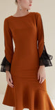 Asymmetric Lace-Insert Dress