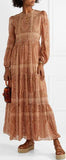 Primrose Shirred Printed Cotton and Silk-Blend Maxi Dress