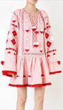 Fringed Mini Boho Tunic Dress - DESIGNER INSPIRED FASHIONS