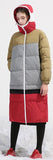 Color-Block Hooded Puffer Coat