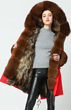 Fur-Lined, Hooded & Trimmed Parka Coat - Various Colors to choose from