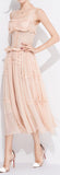 Ruffled Pleated Midi Dress - DESIGNER INSPIRED FASHIONS