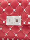 Free Rockstud Spike Small Quilted-Leather Bag - Black, Red or White