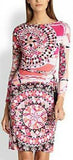 Pink Printed Jersey Silk Dress - DESIGNER INSPIRED FASHIONS