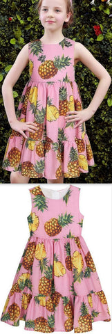 Pineapple Print Dress - DESIGNER INSPIRED FASHIONS
