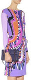 Abstract Psychedelic Print Silk Dress - DESIGNER INSPIRED FASHIONS