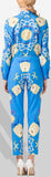 Printed Blue Shirt & Pant Set