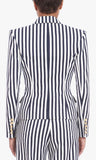 Double-Breasted Striped Blazer