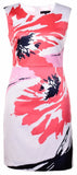 Sleeveless Macro-Floral-Print Sheath Dress, Multi Colors - DESIGNER INSPIRED FASHIONS