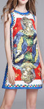 Printed Mini Shift Dress