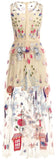 Heavily Embroidered Sleeveless Tulle Dress - DESIGNER INSPIRED FASHIONS