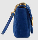 GG Marmont Medium Velvet Crossbody Bag - Black, Pink or Blue
