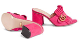 Marmont Fringed Suede Mules - Black, Green, Yellow or Pink - DESIGNER INSPIRED FASHIONS