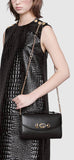 Zumi Smooth Leather Small Shoulder Bag - Black or White