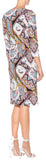 Paisley Printed Jersey Silk V-Neck Dress
