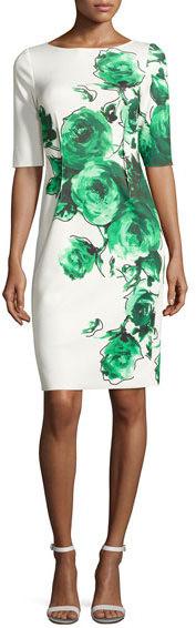 Floral Scuba Cocktail Dress