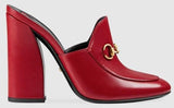 Princetown Leather High-Heel Mule in Red - DESIGNER INSPIRED FASHIONS