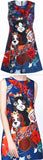 Embellished Printed Shift Dress