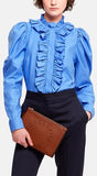 Ruffled Blouse and Skirt Set