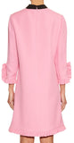 Pink Ruffle Rhinestone Dress - DESIGNER INSPIRED FASHIONS