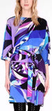 Geometric Abstract Printed Jersey Tunic Dress - DESIGNER INSPIRED FASHIONS