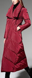 High-Collar Wrap Down Coat - (Red, Green,Black) - DESIGNER INSPIRED FASHIONS