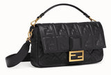 Baguette Large Leather Bag - Pink, White, Black