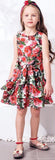 Rose Print Tiered Dress - DESIGNER INSPIRED FASHIONS