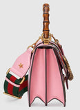 Dionysus Embroidered Leather Top Handle Bag, Pink - DESIGNER INSPIRED FASHIONS