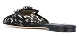 Bianca Embellished Flat Sandals, Black | DESIGNER INSPIRED FASHIONS