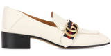 GG Leather Loafers, White - DESIGNER INSPIRED FASHIONS