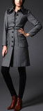 Single-Breasted Wool-Blend Coat